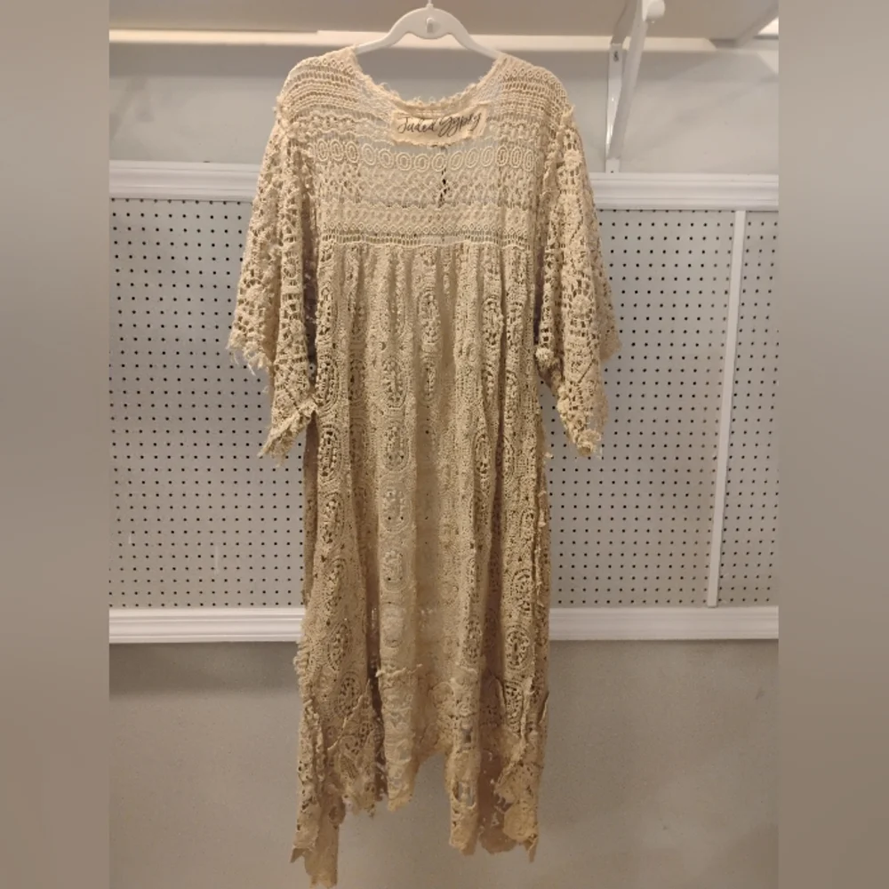Jaded Gypsy Forever Timeless Crochet Kimono Duster OS NWT - Picture 7 of 15